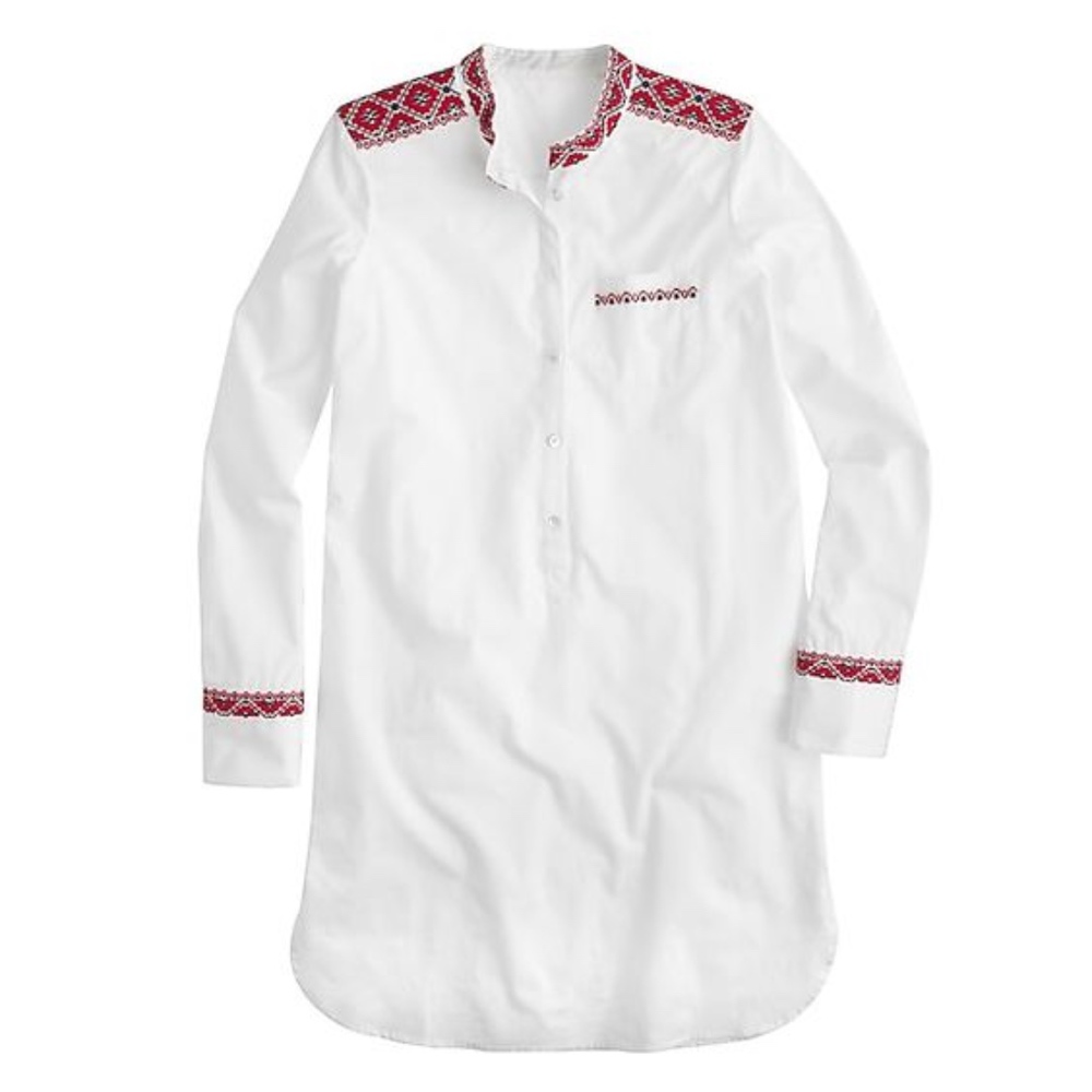 J.Crew Embroidered Tunic - Beach Coverup, Sz. S